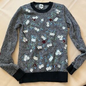 Opening Ceremony sweater with embroidered flower XS